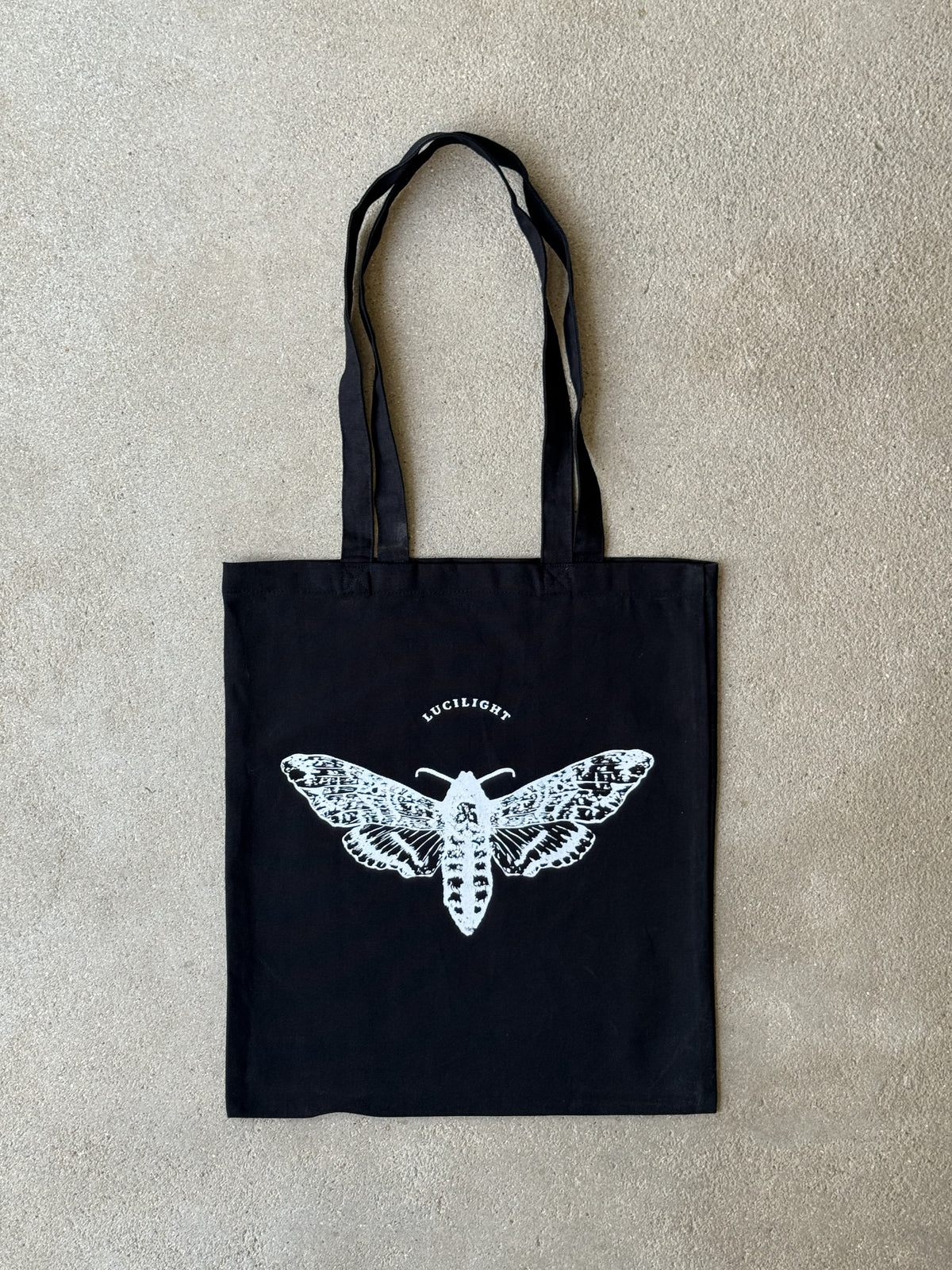 Signature Moth Tote - Black Canvas
