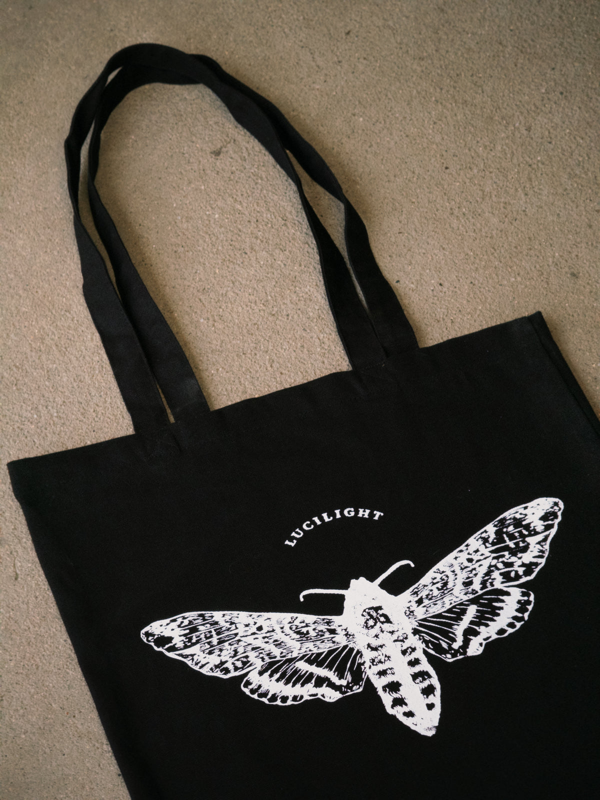Signature Moth Tote - Black Canvas